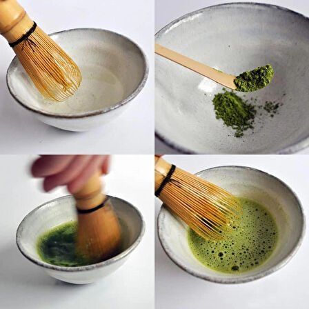 Matcha Bambu Whisk + Bambu Scoop (Çay İçin El Yapımı Bambu Karıştırıcı ve Bambu Kaşık) 2'li Set