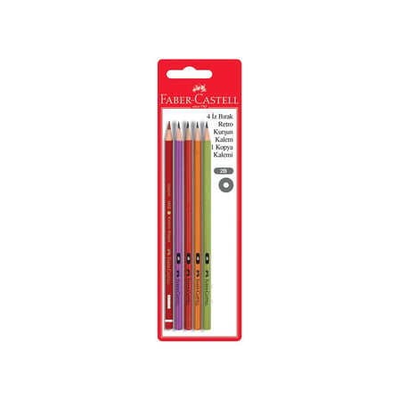 Faber-Castell Retro 2B Kurşun Kalem+1 Kırmızı 5 li Blister