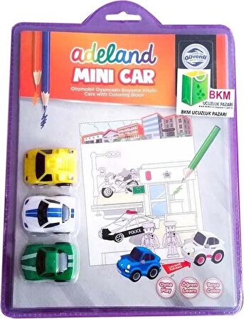 Adeland 3 Yarış Arabalı Boyama Kitabı
