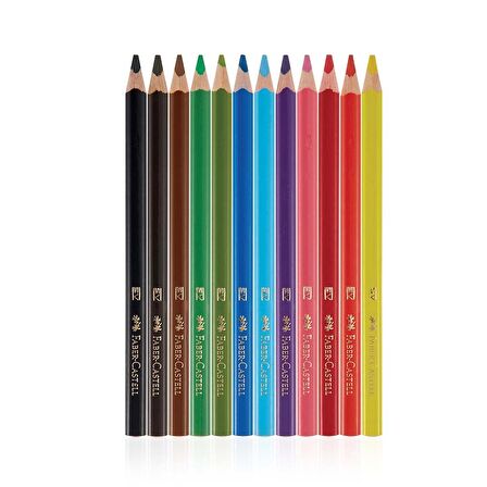 Faber Castell Jumbo Boya Kalemi 12’li Beyaz 116616