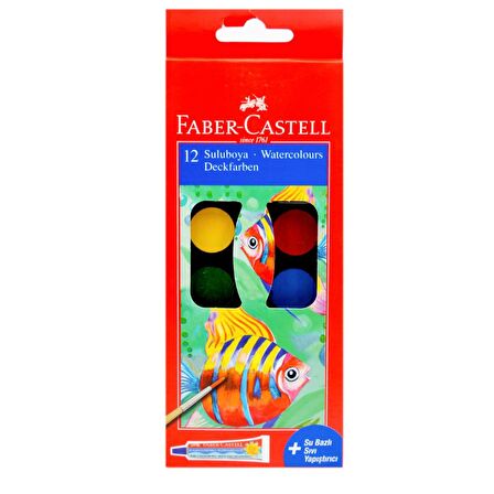 Faber Castell 12 Renk Sulu Boya Küçük Boy Ve Sıvı Yapıştırıcı 181745