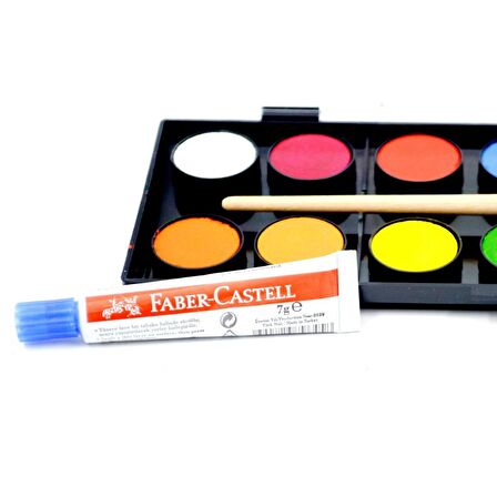 Faber Castell 12 Renk Sulu Boya Küçük Boy Ve Sıvı Yapıştırıcı 181745
