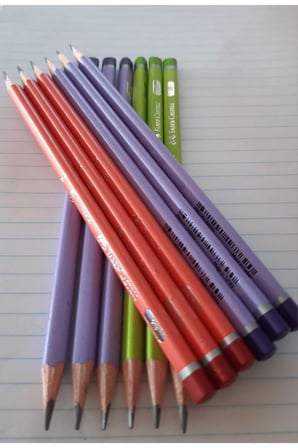 Pastel Mercanlı Üçgen Model Kurşun Kalem 12 Adel