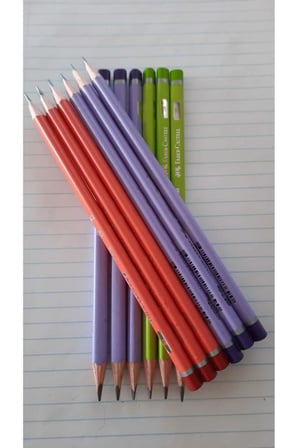 Pastel Mercanlı Üçgen Model Kurşun Kalem 12 Adel