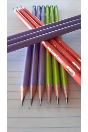 Pastel Mercanlı Üçgen Model Kurşun Kalem 12 Adel
