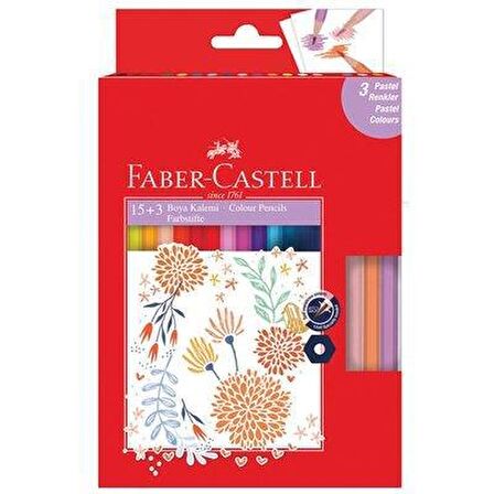 Faber-Castell Boya Kalemi 15+3 Pastel Renk