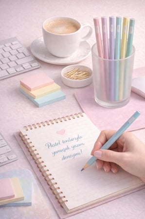 8’li Soft Pastel Kurşun Kalem Seti – HB Uç, Premium Mat Gövde, Ofis & Okul İçin Renkli Kalem