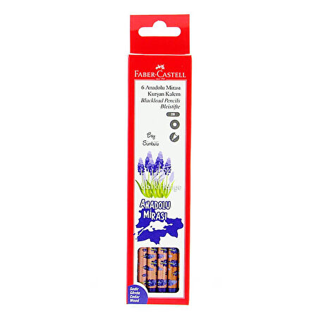 Faber-Castell Anadolu Mirası Bey Sümbülü 2B Kurşun Kalem 6 Adet