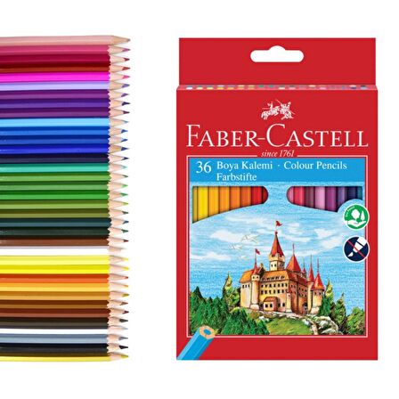 Faber-Castell Karton Kutu Tam Boy Kuru Boya 36 Renk