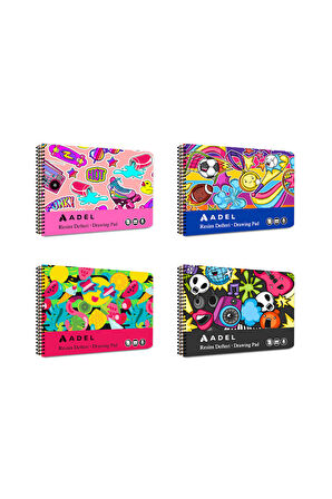 Resim Defteri Fun Karton Kapak 35x50, 15Yp,90g Kağıt,Perforajlı Sayfa (Karma Renk Gönderilir)