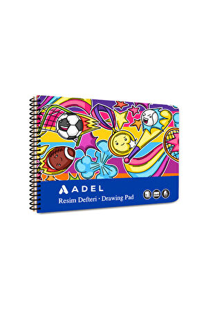 Resim Defteri Fun Karton Kapak 35x50, 15Yp,90g Kağıt,Perforajlı Sayfa (Karma Renk Gönderilir)
