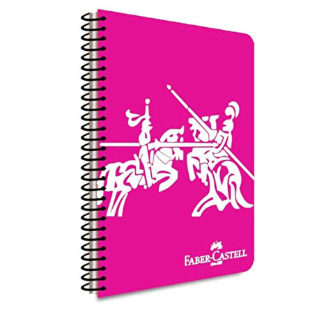 Faber-Castell Knights A4 100 Yaprak Plastik Kapak Spiralli Defter Çizgisiz