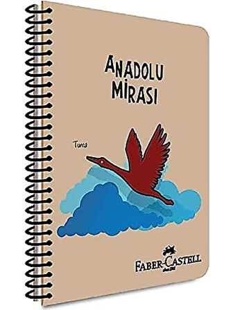 FABER CASTELL ANADOLU MİRASI A4 KRAFT KAPAK SPİRALLİ DEFTER KARELİ 80 YP