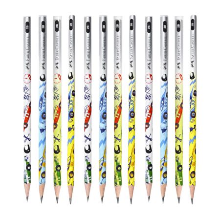 Faber-Castell Araba Desenli Kurşun Kalem 2B 12 Adet 16879