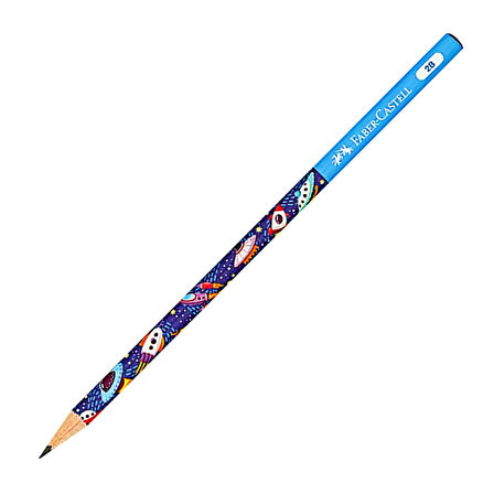 Faber-Castell Uzay Macerası 2B Yuvarlak Kurşun Kalem 1 Adet