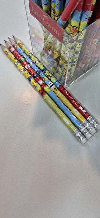 Faber Castell Robot Modeli Silgili 2B Kurun Kalem 12 Adet 