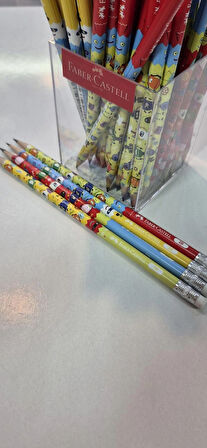 Faber Castell Robot Modeli Silgili 2B Kurun Kalem 12 Adet 