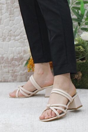 Mehmet Mete 124 Topuklu Fashion Kadın Terlik