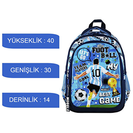Muggle 2 Bölmeli Best Game Okul Sırt Çantası MU-9112