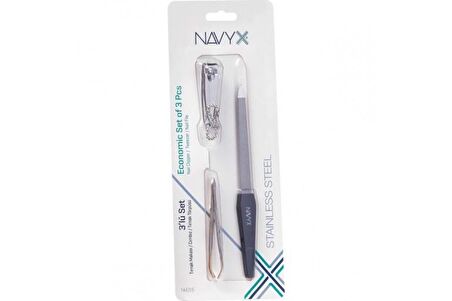 Navyx Ekonomik 3'lü Set (Tırnak Makası-Cımbız-Tırn