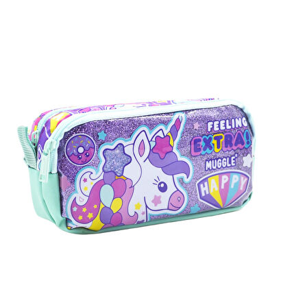 Muggle 2 Bölmeli Always Happy Kalemlik (MU-5814)