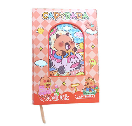 Mikro Capybara Karton Kapak Hatıra Ve Not Defteri Günlük A5 Çizgili 96 Yaprak (GN643)