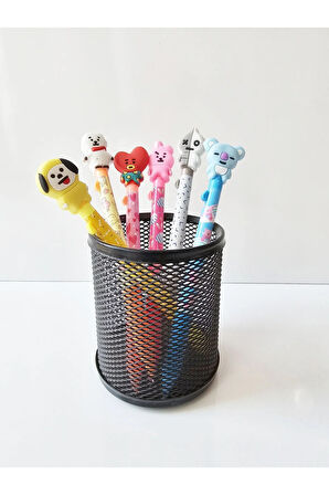 BT21 Karakterli 0.7 mm Uçlu Versatil Kalem (6 Adet)