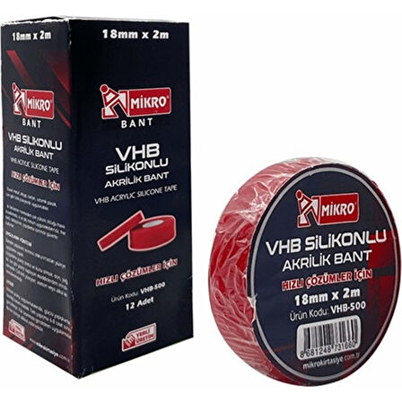 Akrilik Bant 18MMX2MT 12 Li VHB-500