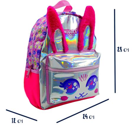 Muggle 2 Bölmeli Bunny Pembe Anaokulu Sırt Çantası (MU-7662)