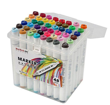 Mikro Twin Art Marker Çift Taraflı 48Li Renkli Kalem