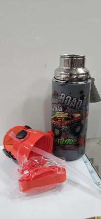 Muggle Çelik Matara 550 ml Gri Siyah