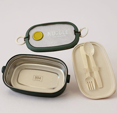 MS-06 304 Paslanmaz Çelik Geniş Tek Bölmeli Yemek Kabı 750 ml