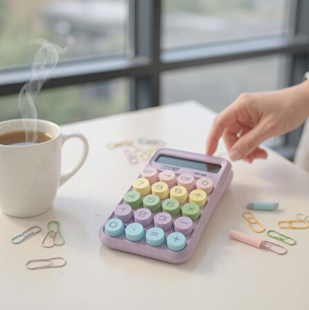 Mu-541 10 Haneli Hesap Makinesi Mor Renk
