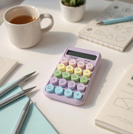 Mu-541 10 Haneli Hesap Makinesi Mor Renk