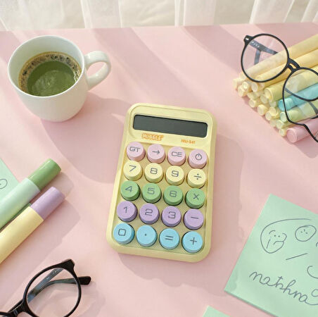 Mu-541 10 Haneli Hesap Makinesi Sarı Renk