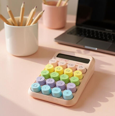 Mu-541 10 Haneli Hesap Makinesi Pempe Renkli