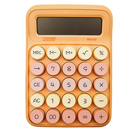 Muggle MU-547 Masaüstü 12 Haneli Pilli Hesap Makinesi Altın