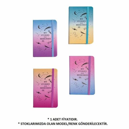 SERT KAPAK A514 MY STORIES AND MEMORIES 14 x 21 cm 80 YP. ÇİZGİLİ NOT DEFTERİ