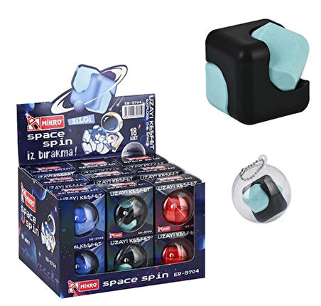 Mikro Space Spain Dönen Silgi Kutulu - 2 adet