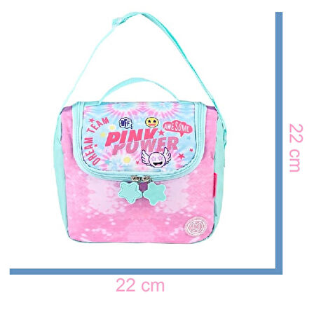 Muggle Tek Bölmeli Pink Power Termoslu Beslenme Çantası (MU-5772)