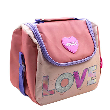 Muggle Love Tek Bölmeli Termoslu Beslenme Çantası Pudra Pembe (MU-5781)