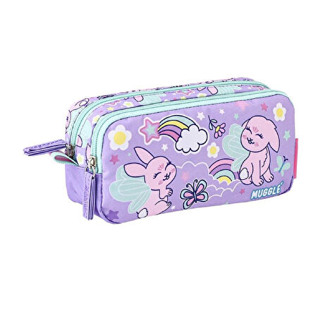 Muggle 2 Bölmeli Fluffy Bunny Kalemlik Lila (MU-5791)