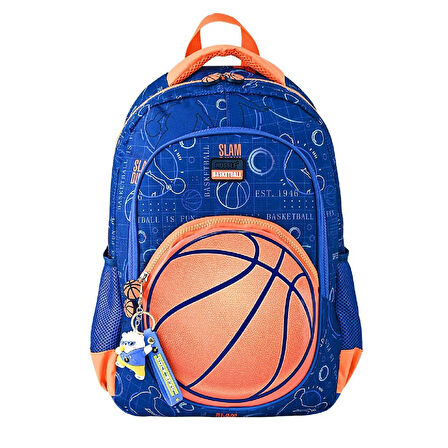 Muggle 3 Bölmeli Basketball Okul Sırt Çantası Mavi (MU-5880)