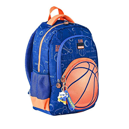 Muggle 3 Bölmeli Basketball Okul Sırt Çantası Mavi (MU-5880)