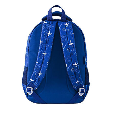 Muggle 3 Bölmeli Robot Okul Sırt Çantası Lacivert (MU-5904)