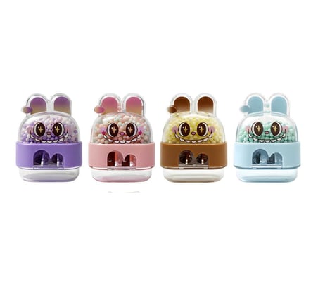 Mikro Pastel Bubblebu Çift Bıçaklı Hazneli Kalemtıraş (MK-4065)