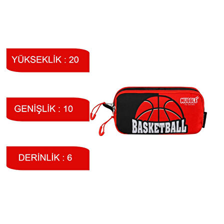 Muggle 2 Bölmeli Basketball Kalemlik MU-9165