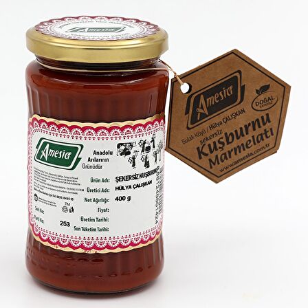 KUŞBURNU MARMELATI ŞEKERSİZ 400 G.