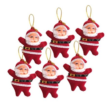 Nedi Yılbaşı Ağaç Süsü Noel Baba 6Lı