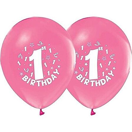 Nedi Balon Perakende Baskılı 1 Yaş Pembe Renkli 16 Lı Pm 12159 / Nedi